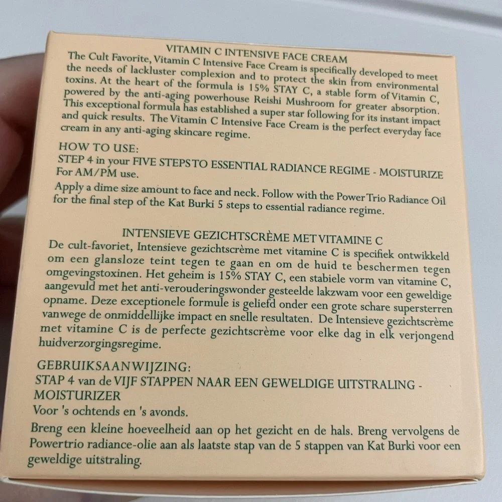 Kat Burki face cream